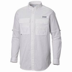 Columbia PFG Half Moon™ Långärmad Tröja Herr Vita (KHJDY8497)